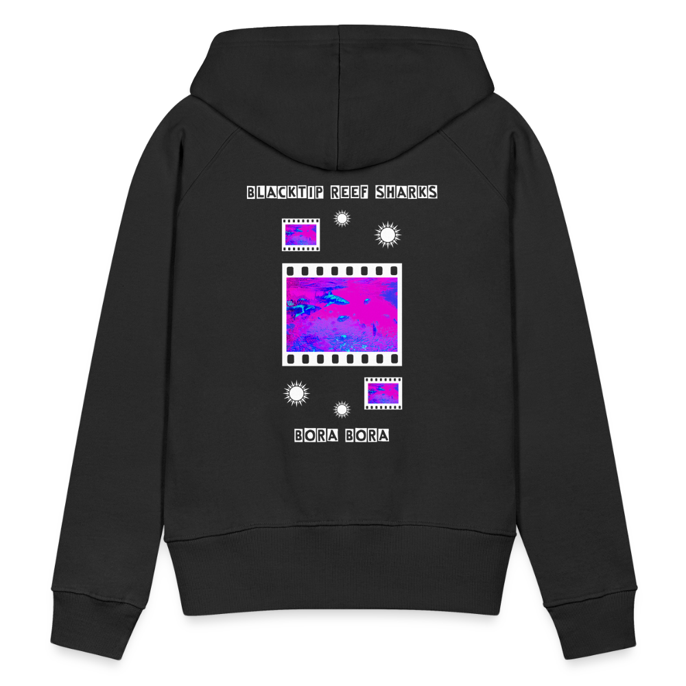 08.11.23 Taijn Torijn "Blacktip Reef Sharks - Bora Bora" - DAMEN Premium Hoodie Purple - Schwarz