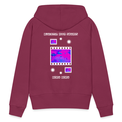 08.11.23 Taijn Torijn "Blacktip Reef Sharks - Bora Bora" - DAMEN Premium Hoodie Purple - Bordeaux