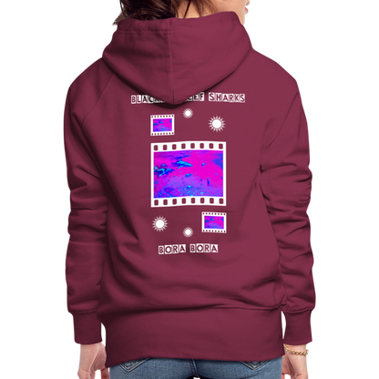 08.11.23 Taijn Torijn "Blacktip Reef Sharks - Bora Bora" - DAMEN Premium Hoodie Purple - Bordeaux