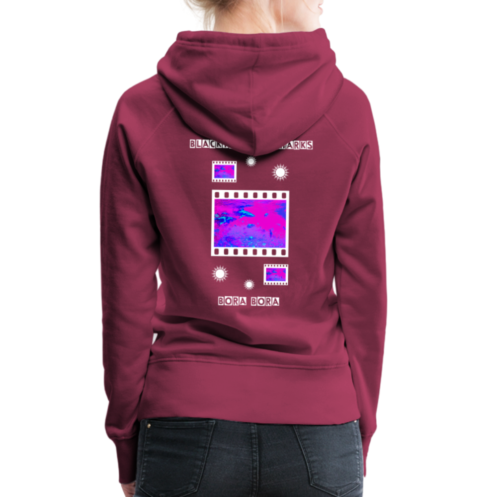 08.11.23 Taijn Torijn "Blacktip Reef Sharks - Bora Bora" - DAMEN Premium Hoodie Purple - Bordeaux