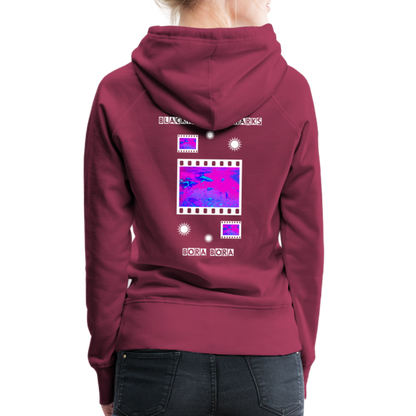 08.11.23 Taijn Torijn "Blacktip Reef Sharks - Bora Bora" - DAMEN Premium Hoodie Purple - Bordeaux