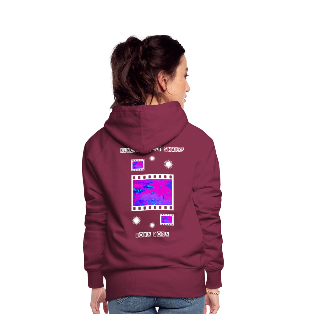 08.11.23 Taijn Torijn "Blacktip Reef Sharks - Bora Bora" - DAMEN Premium Hoodie Purple - Bordeaux