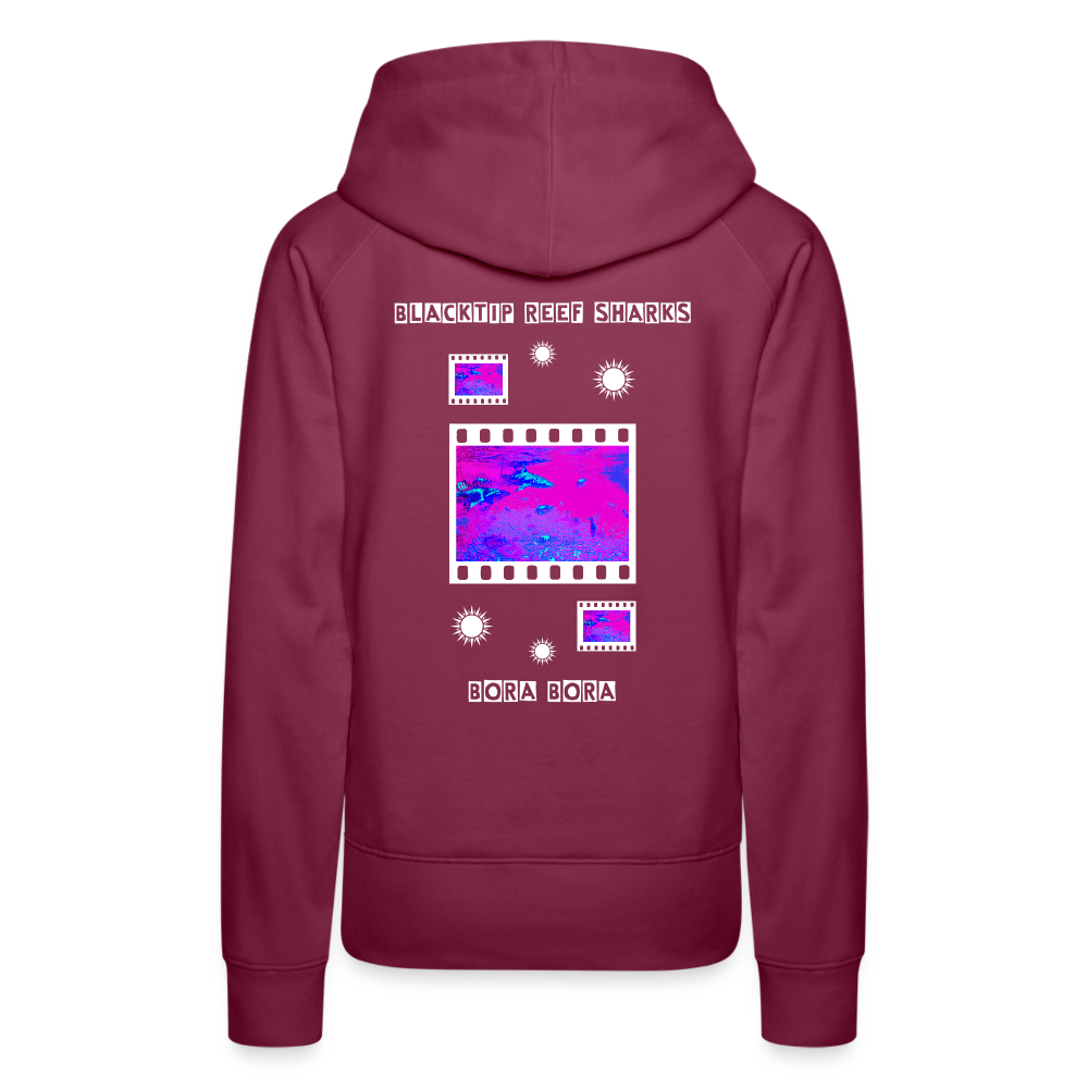 08.11.23 Taijn Torijn "Blacktip Reef Sharks - Bora Bora" - DAMEN Premium Hoodie Purple - Bordeaux