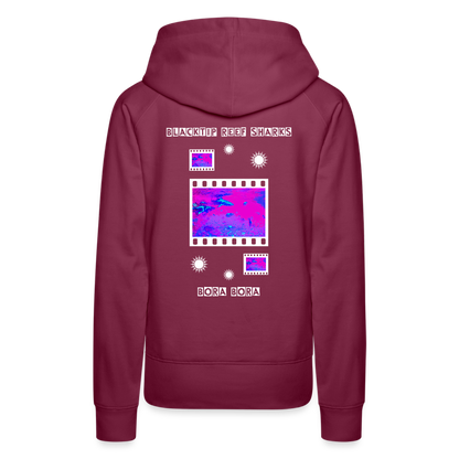 08.11.23 Taijn Torijn "Blacktip Reef Sharks - Bora Bora" - DAMEN Premium Hoodie Purple - Bordeaux