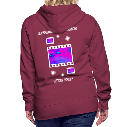 08.11.23 Taijn Torijn "Blacktip Reef Sharks - Bora Bora" - DAMEN Premium Hoodie Purple - Bordeaux