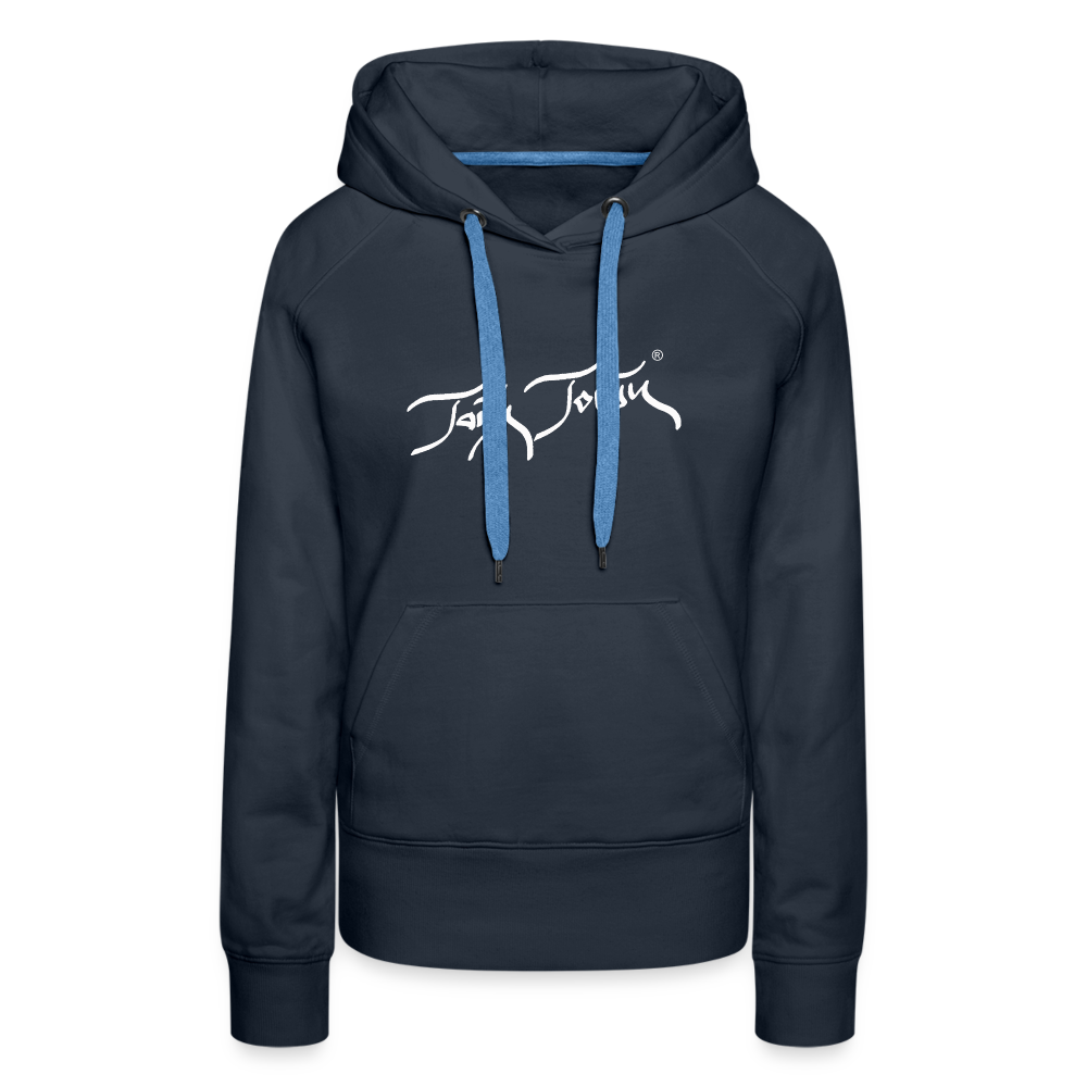 08.11.23 Taijn Torijn "Blacktip Reef Sharks - Bora Bora" - DAMEN Premium Hoodie Purple - Navy