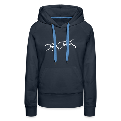 08.11.23 Taijn Torijn "Blacktip Reef Sharks - Bora Bora" - DAMEN Premium Hoodie Purple - Navy