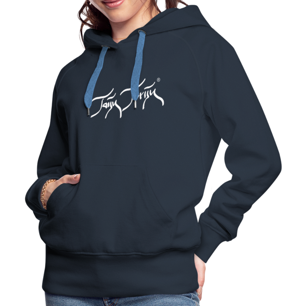 08.11.23 Taijn Torijn "Blacktip Reef Sharks - Bora Bora" - DAMEN Premium Hoodie Purple - Navy