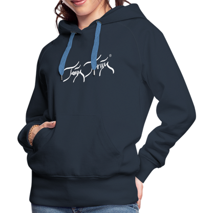 08.11.23 Taijn Torijn "Blacktip Reef Sharks - Bora Bora" - DAMEN Premium Hoodie Purple - Navy