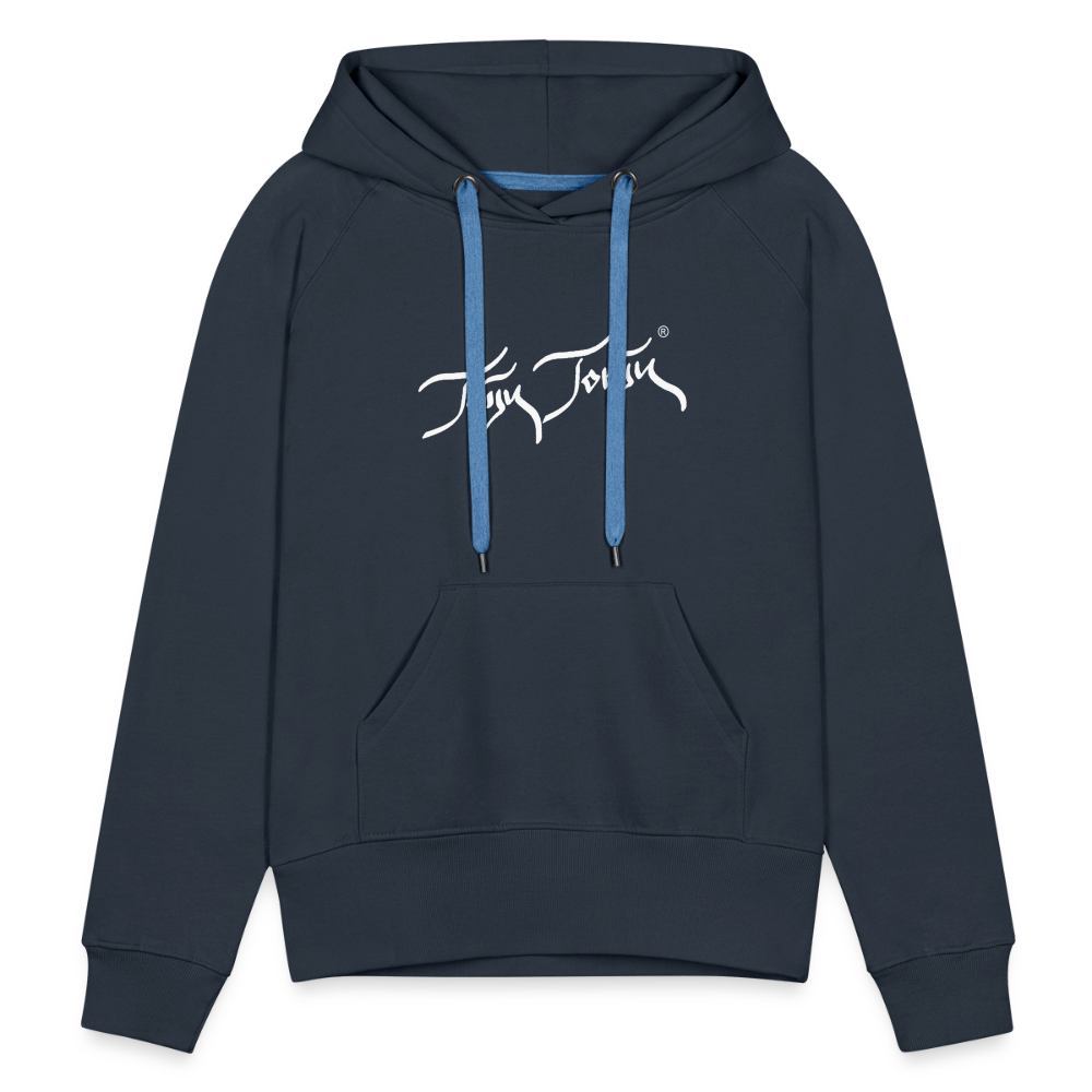 08.11.23 Taijn Torijn "Blacktip Reef Sharks - Bora Bora" - DAMEN Premium Hoodie Purple - Navy