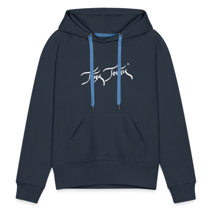 08.11.23 Taijn Torijn "Blacktip Reef Sharks - Bora Bora" - DAMEN Premium Hoodie Purple - Navy