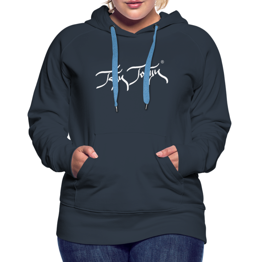 08.11.23 Taijn Torijn "Blacktip Reef Sharks - Bora Bora" - DAMEN Premium Hoodie Purple - Navy