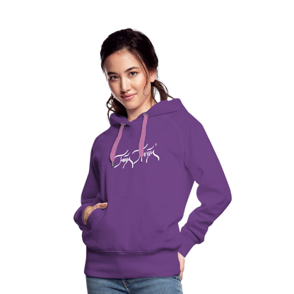 08.11.23 Taijn Torijn "Blacktip Reef Sharks - Bora Bora" - DAMEN Premium Hoodie Purple - Purple