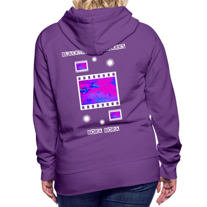 08.11.23 Taijn Torijn "Blacktip Reef Sharks - Bora Bora" - DAMEN Premium Hoodie Purple - Purple