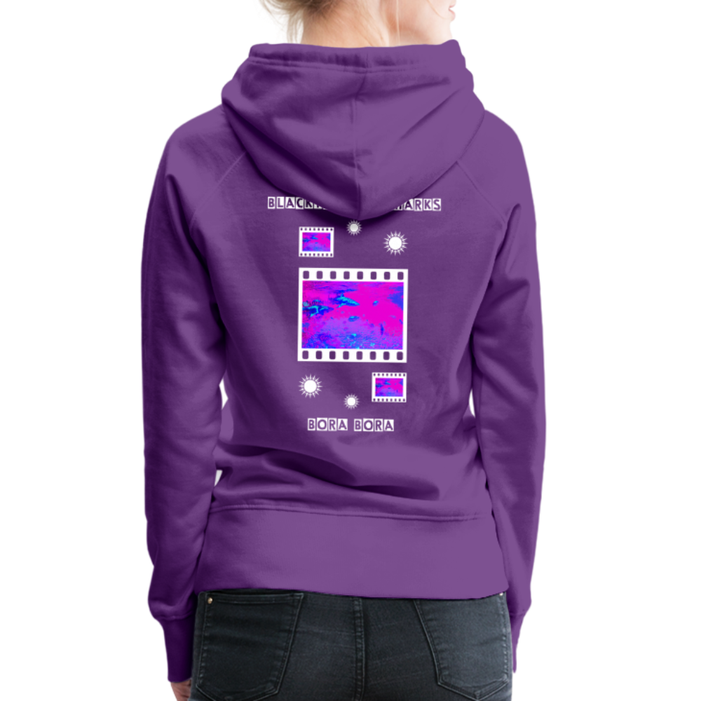 08.11.23 Taijn Torijn "Blacktip Reef Sharks - Bora Bora" - DAMEN Premium Hoodie Purple - Purple