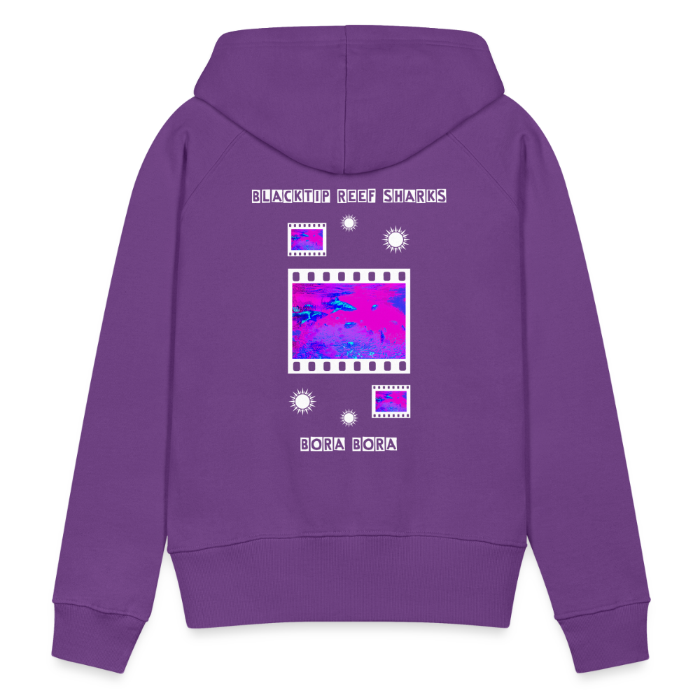 08.11.23 Taijn Torijn "Blacktip Reef Sharks - Bora Bora" - DAMEN Premium Hoodie Purple - Purple