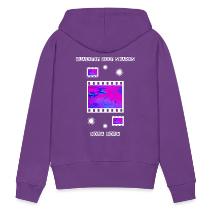 08.11.23 Taijn Torijn "Blacktip Reef Sharks - Bora Bora" - DAMEN Premium Hoodie Purple - Purple