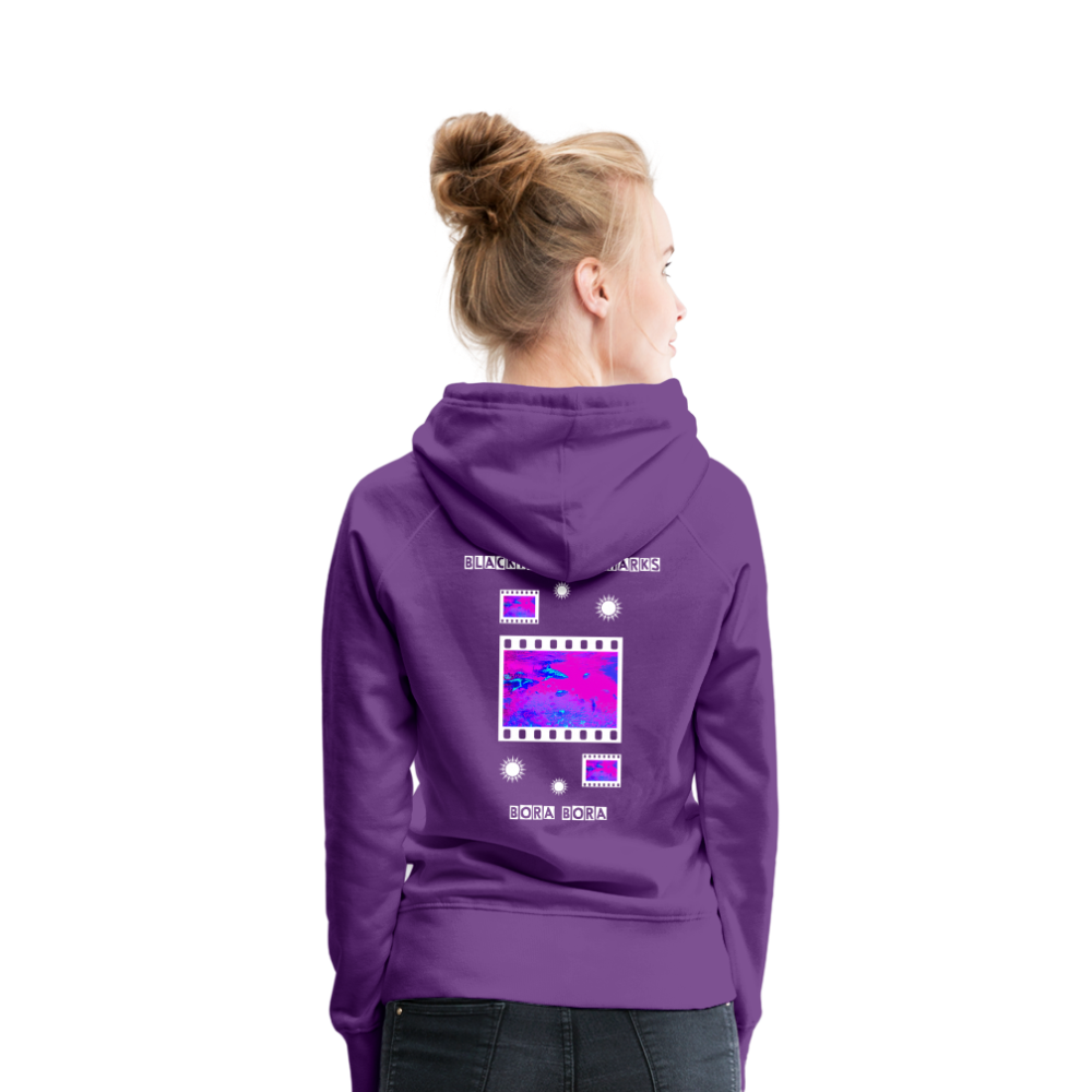 08.11.23 Taijn Torijn "Blacktip Reef Sharks - Bora Bora" - DAMEN Premium Hoodie Purple - Purple