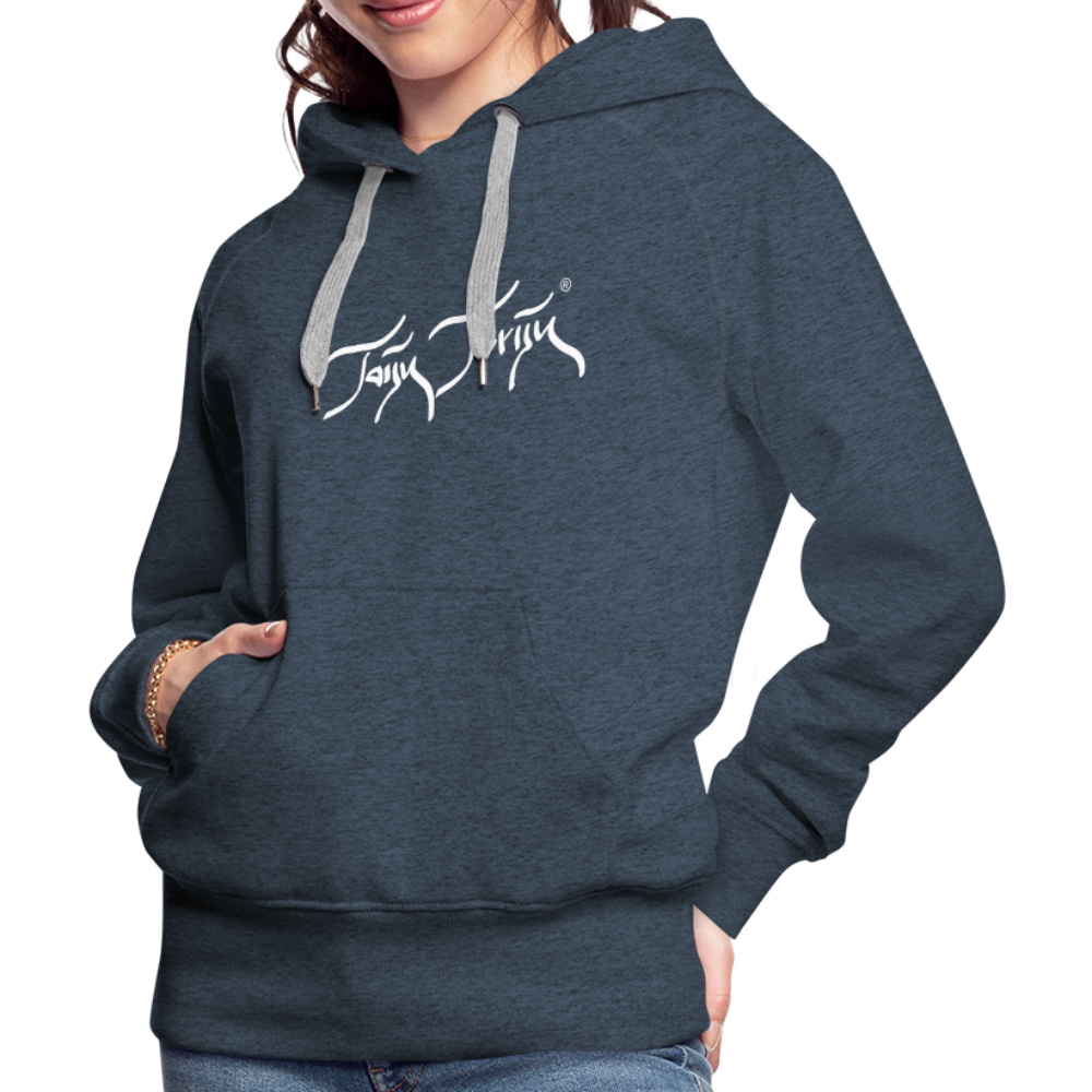 08.11.23 Taijn Torijn "Blacktip Reef Sharks - Bora Bora" - DAMEN Premium Hoodie Purple - Jeansblau