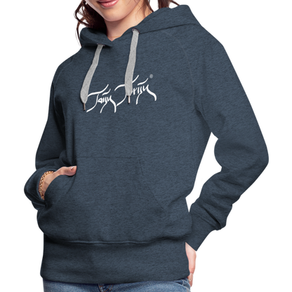 08.11.23 Taijn Torijn "Blacktip Reef Sharks - Bora Bora" - DAMEN Premium Hoodie Purple - Jeansblau