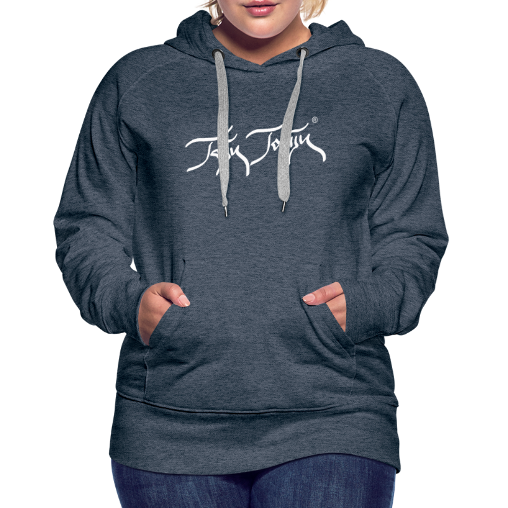 08.11.23 Taijn Torijn "Blacktip Reef Sharks - Bora Bora" - DAMEN Premium Hoodie Purple - Jeansblau