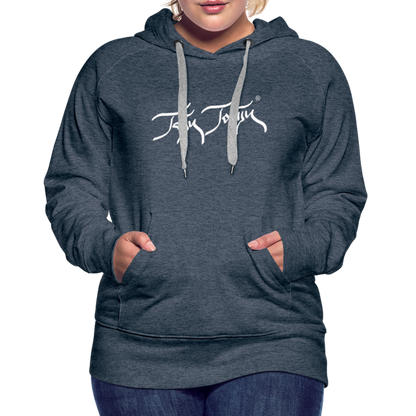 08.11.23 Taijn Torijn "Blacktip Reef Sharks - Bora Bora" - DAMEN Premium Hoodie Purple - Jeansblau