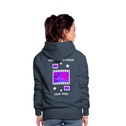 08.11.23 Taijn Torijn "Blacktip Reef Sharks - Bora Bora" - DAMEN Premium Hoodie Purple - Jeansblau