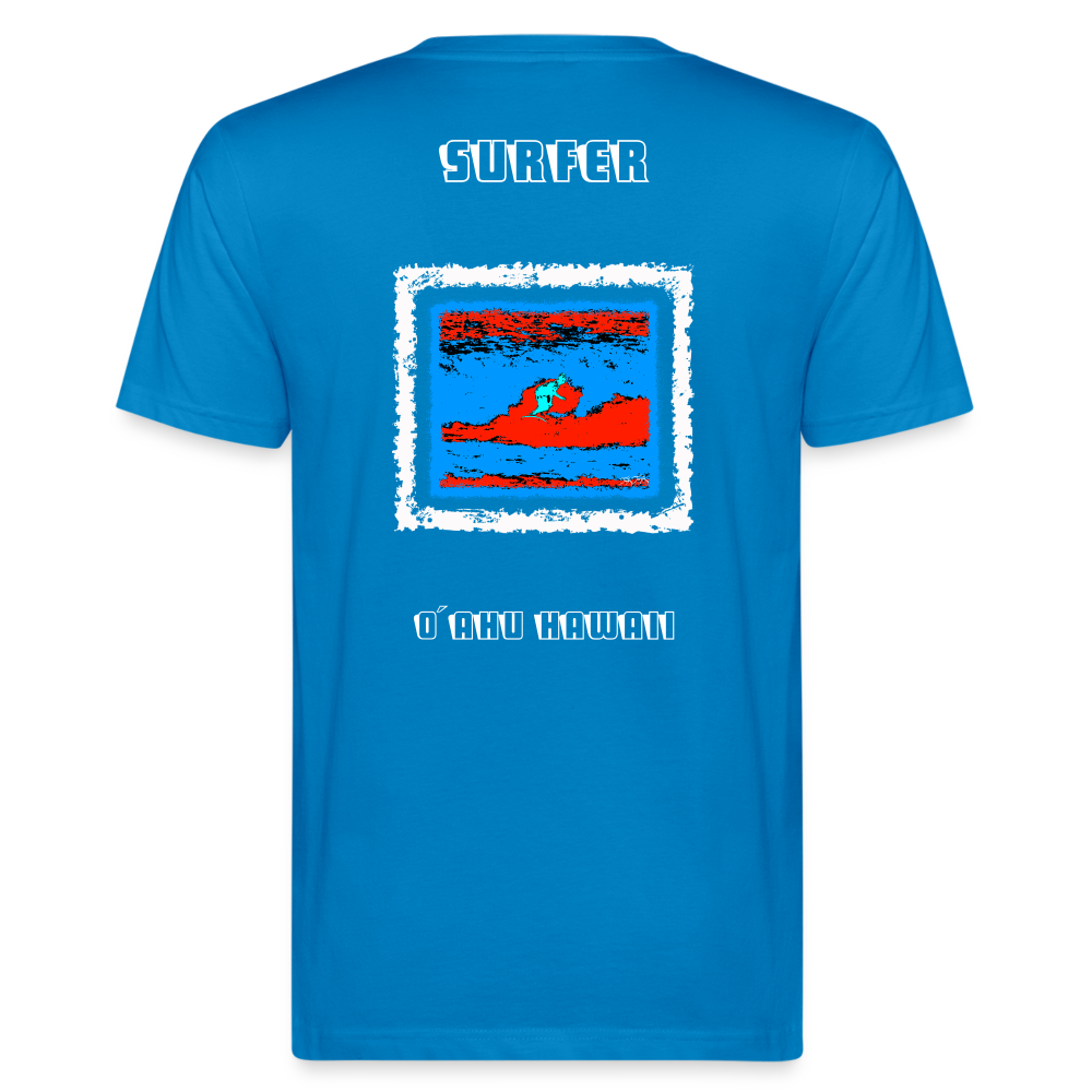 08.11.23 TaijnTorijn - Surfer - O´ahu - Herren Bio T-Shirt - verschiedene Farben - Pfauenblau