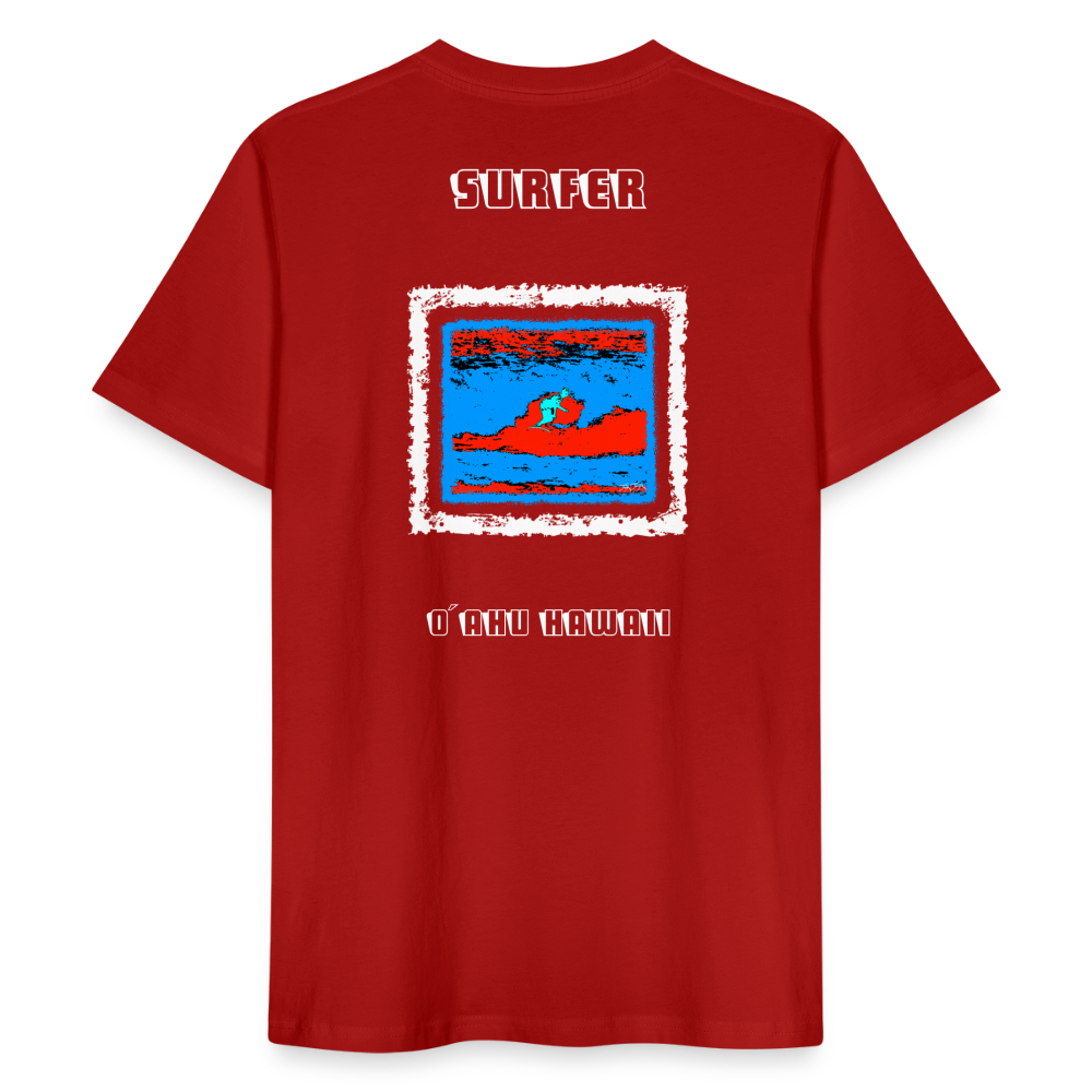 08.11.23 TaijnTorijn - Surfer - O´ahu - Herren Bio T-Shirt - verschiedene Farben - Dunkelrot