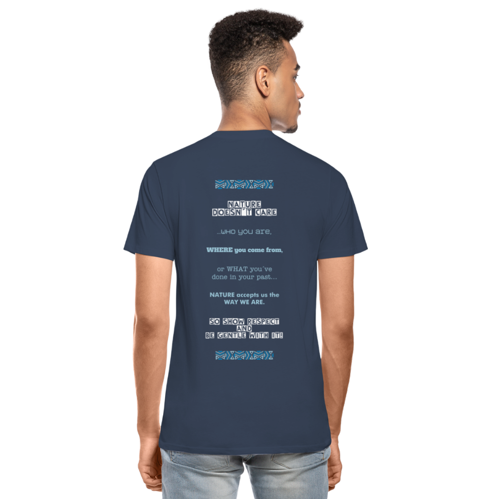 02.07.24 Taijn Torijn "Nature accepts us the way we are!" - Herren Bio-T-Shirt - Navy