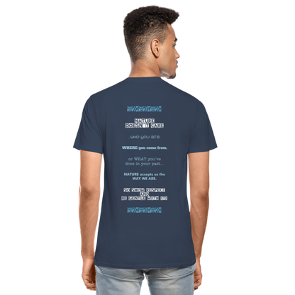 02.07.24 Taijn Torijn "Nature accepts us the way we are!" - Herren Bio-T-Shirt - Navy