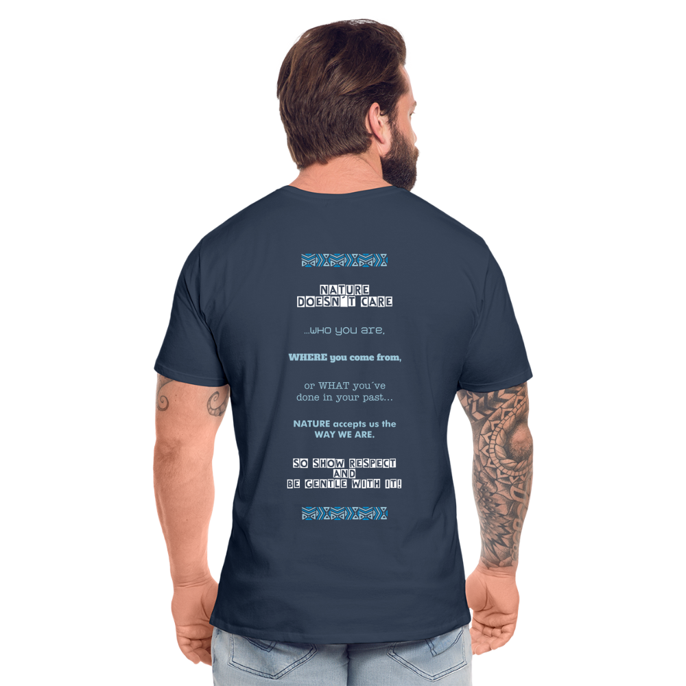 02.07.24 Taijn Torijn "Nature accepts us the way we are!" - Herren Bio-T-Shirt - Navy