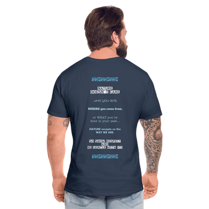 02.07.24 Taijn Torijn "Nature accepts us the way we are!" - Herren Bio-T-Shirt - Navy