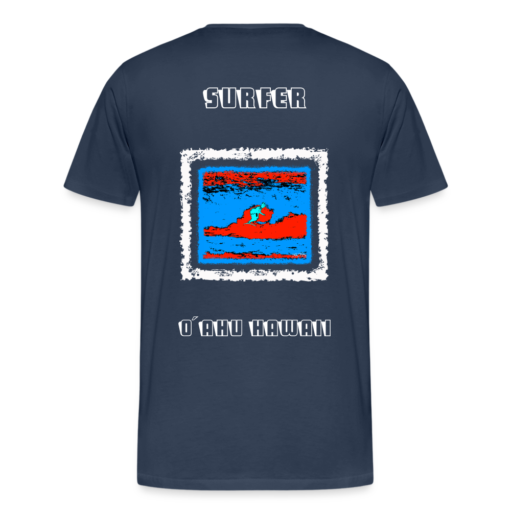 02.07.24 TaijnTorijn - Surfer - O´ahu - Herren Bio T-Shirt - Dunkle Farben - Navy