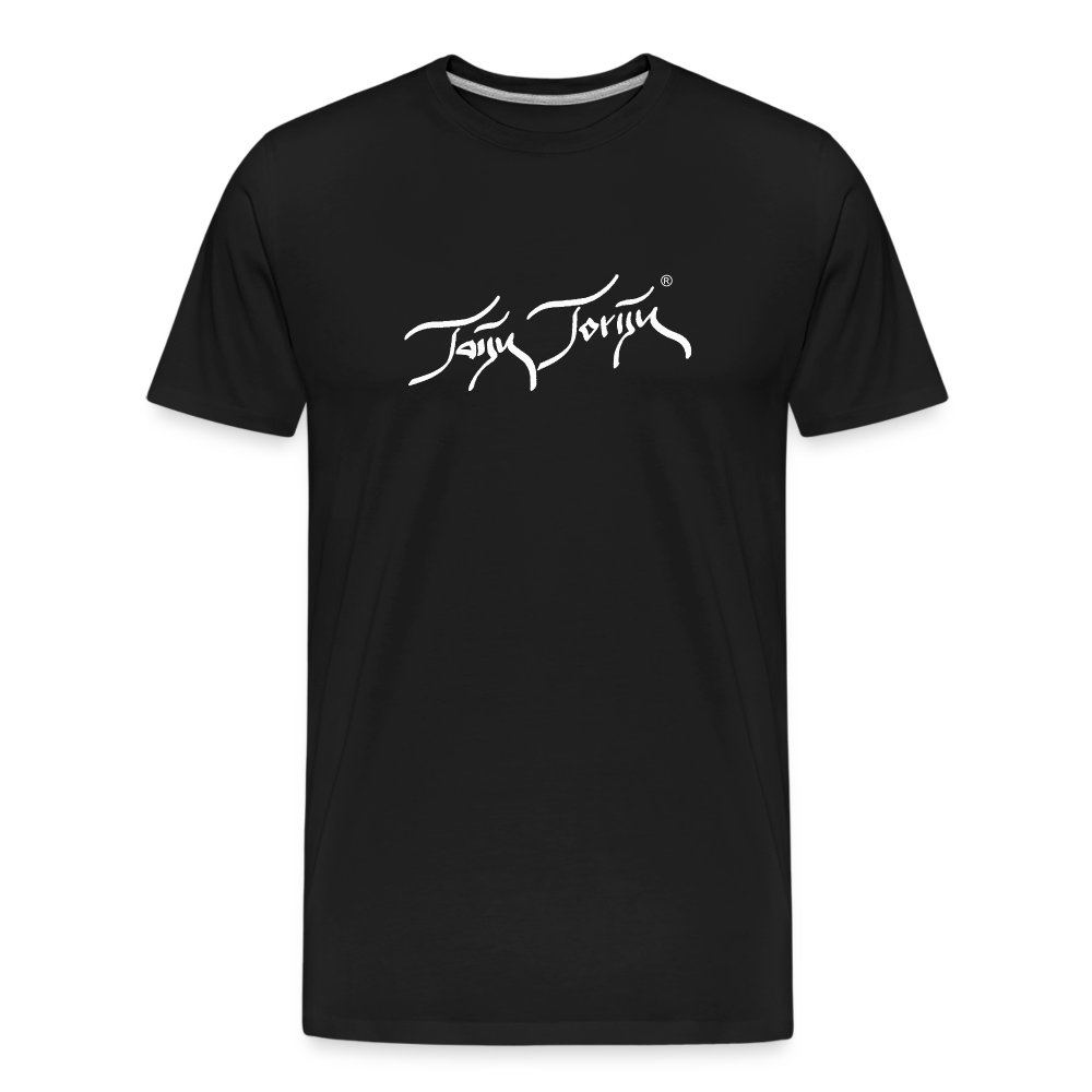 02.07.24 Taijn Torijn "Blacktip Reef Sharks - Bora Bora" - HERREN BIO T-Shirt - Dunkle Farben - Schwarz