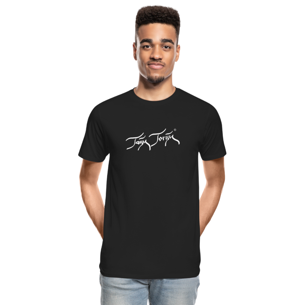 02.07.24 Taijn Torijn "Blacktip Reef Sharks - Bora Bora" - HERREN BIO T-Shirt - Dunkle Farben - Schwarz