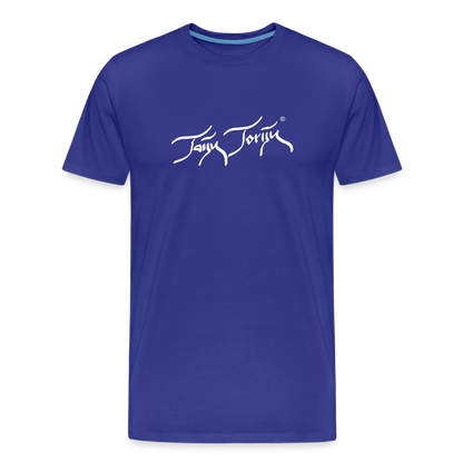 02.07.24 Taijn Torijn "Blacktip Reef Sharks - Bora Bora" - HERREN BIO T-Shirt - Dunkle Farben - Königsblau