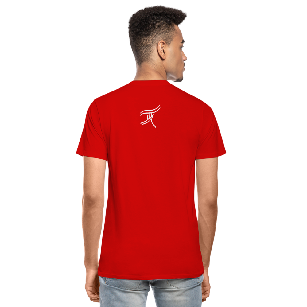 03.07.24 TaijnTorijn - Taijn Torijn Signature" - Herren Bio T-Shirt - Dunkle Farben - Rot