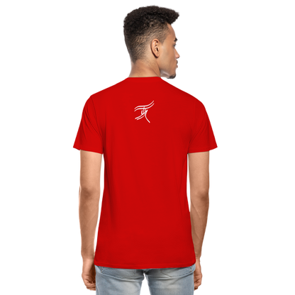 03.07.24 TaijnTorijn - Taijn Torijn Signature" - Herren Bio T-Shirt - Dunkle Farben - Rot