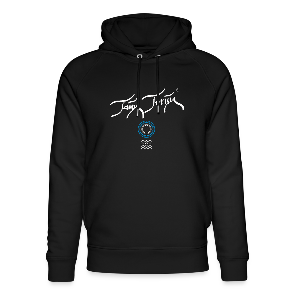 08.07.24 Taijn Toriijn "Surfing O´ahu" - Unisex Bio-Hoodie - Dunkle Farben - Schwarz