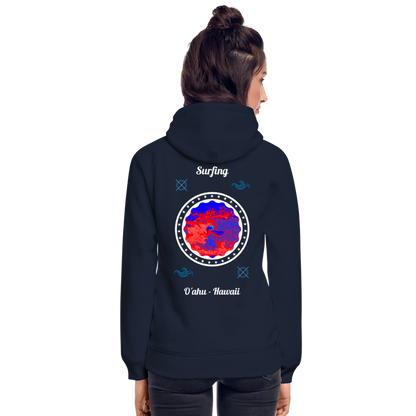 08.07.24 Taijn Toriijn "Surfing O´ahu" - Unisex Bio-Hoodie - Dunkle Farben - Navy