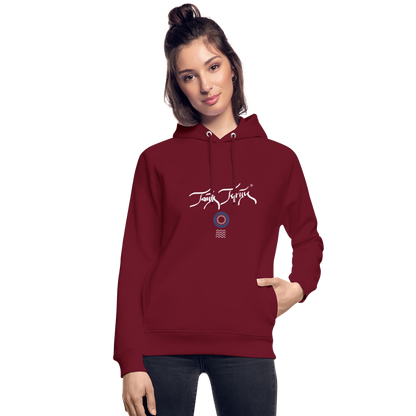 08.07.24 Taijn Toriijn "Surfing O´ahu" - Unisex Bio-Hoodie - Dunkle Farben - Burgunderrot