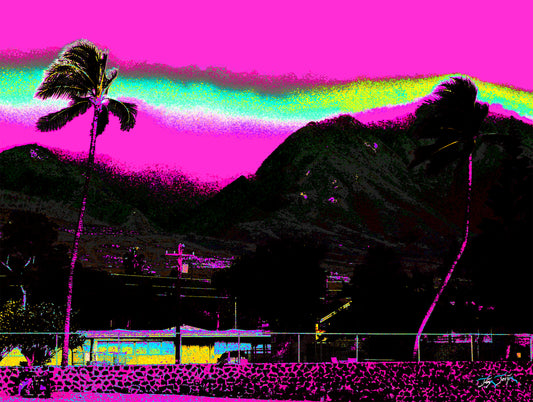 "Misty Mountain Beach House - Maui" --- OPEN EDITION --- Canvas