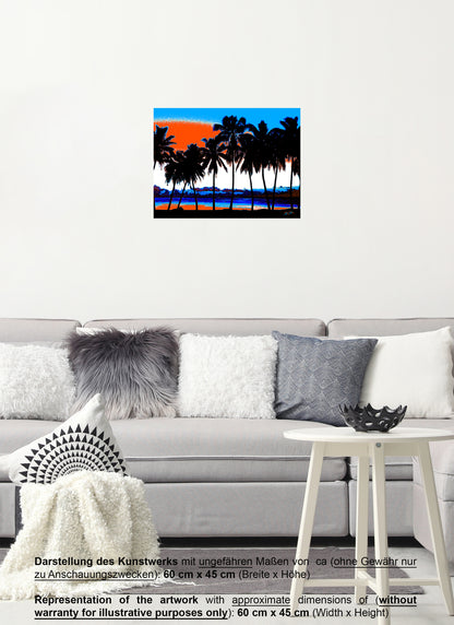 "Sunset Palms - Aitutaki" - - - OPEN EDITION - - - Canvas